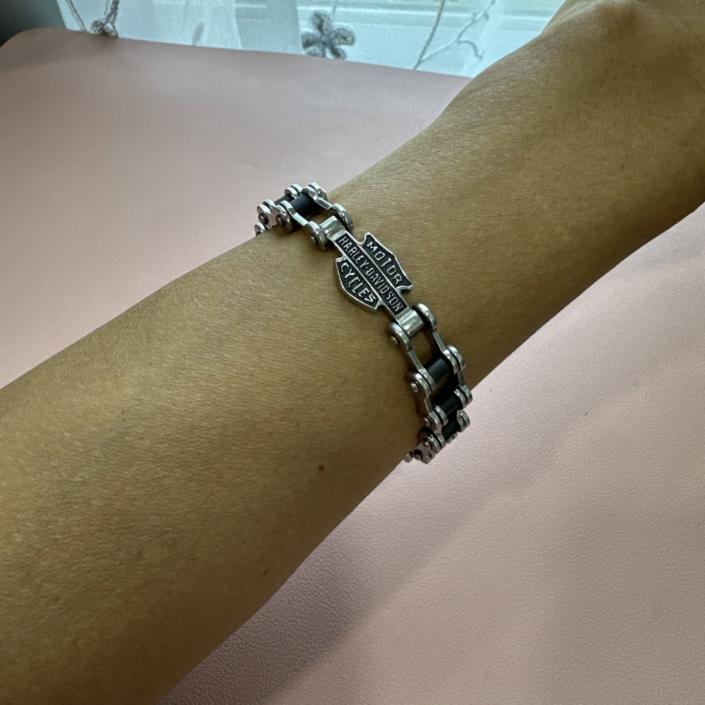 Harley-Davidson Bar & Shield Classic Bracelet Stainless Steel Motorcycle Chain